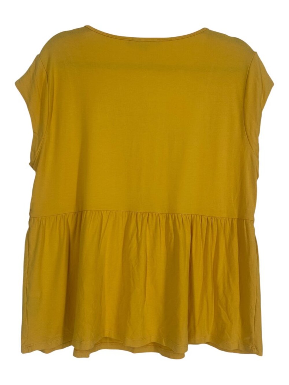 Tommy Hilfiger Blouse Large Mustard Yellow Peplum Crochet Lace Knit Boho NWOT - Picture 2 of 8